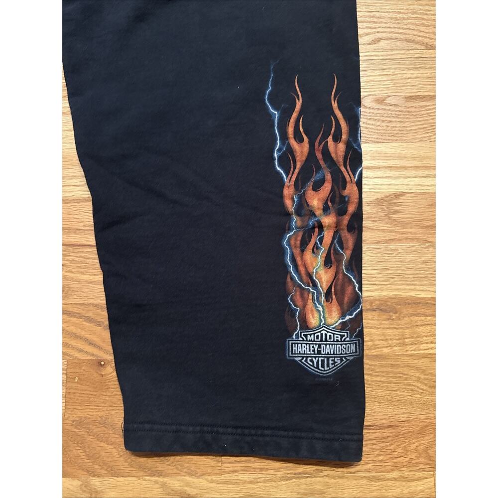 Vintage Harley Davidson Flame Blue Lighting Sweatpants, Size 2XL, 2008 - Picture 4 of 11